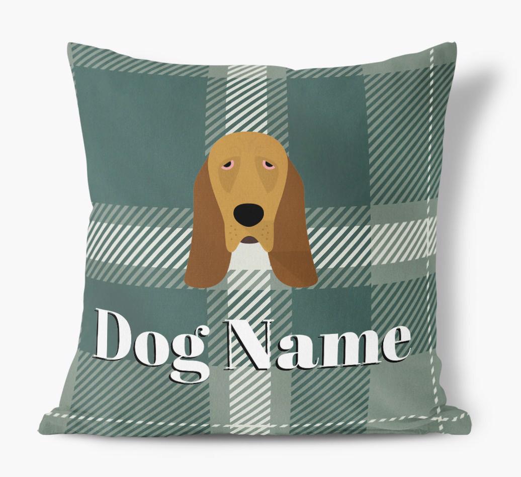 Tartan Pattern: Personalized {breedFullName} Soft Touch Pillow