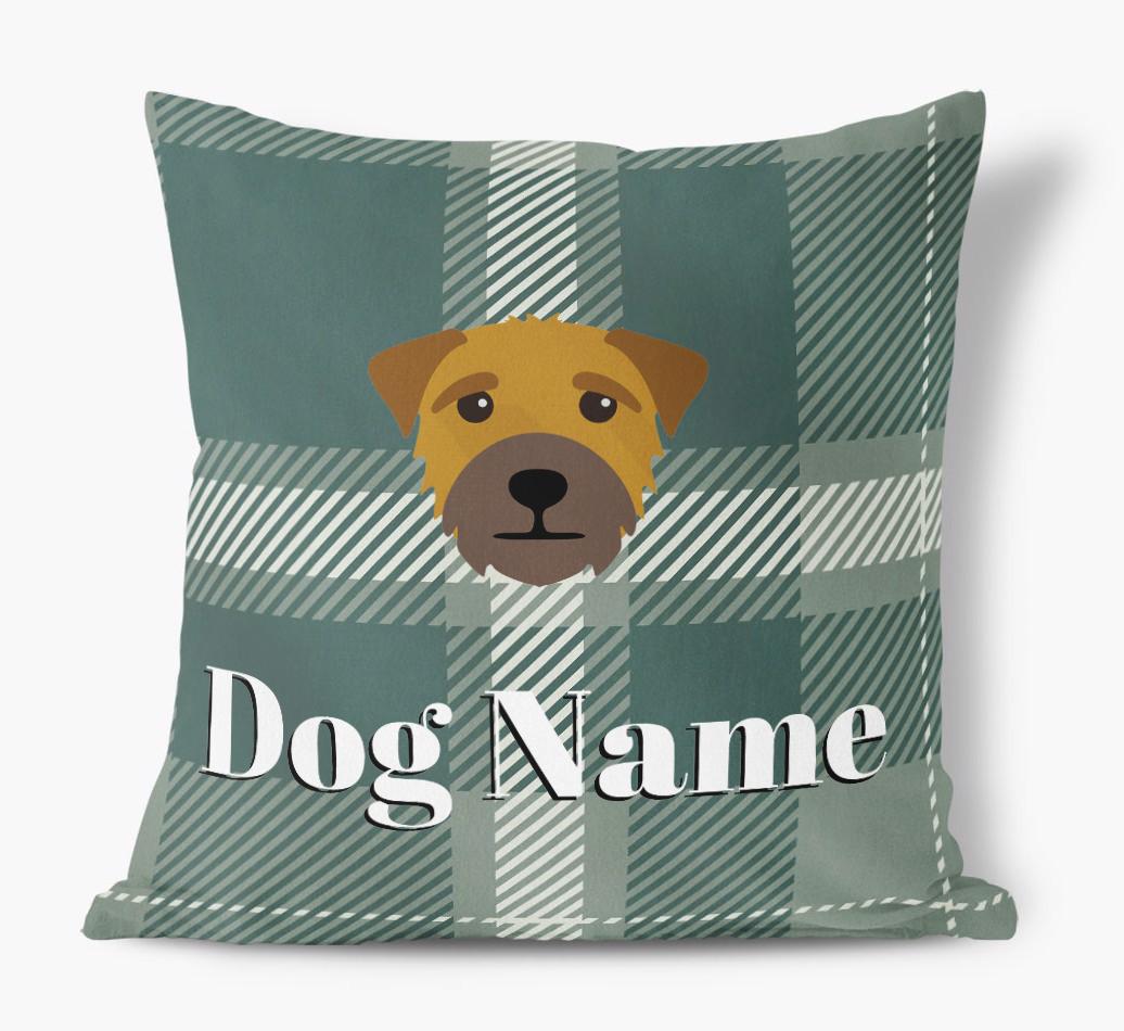 Tartan Pattern: Personalized {breedFullName} Soft Touch Pillow