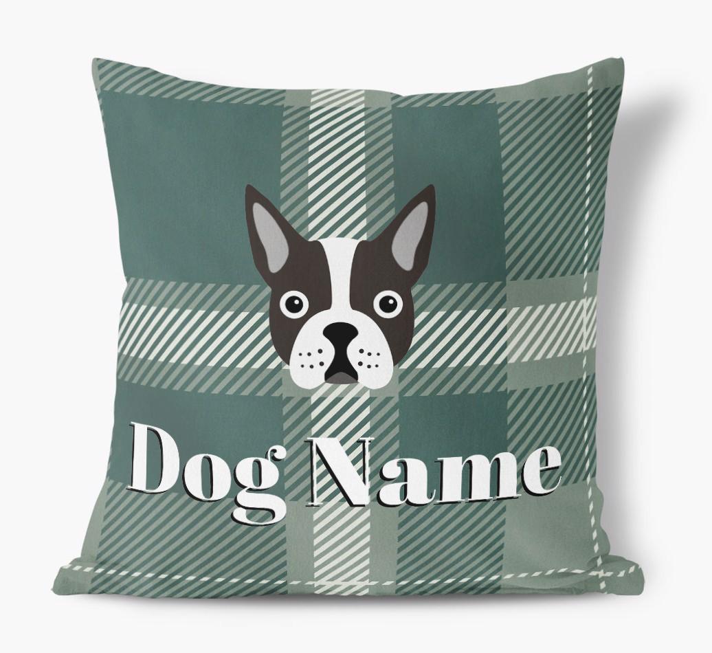 Tartan Pattern: Personalized {breedFullName} Soft Touch Pillow