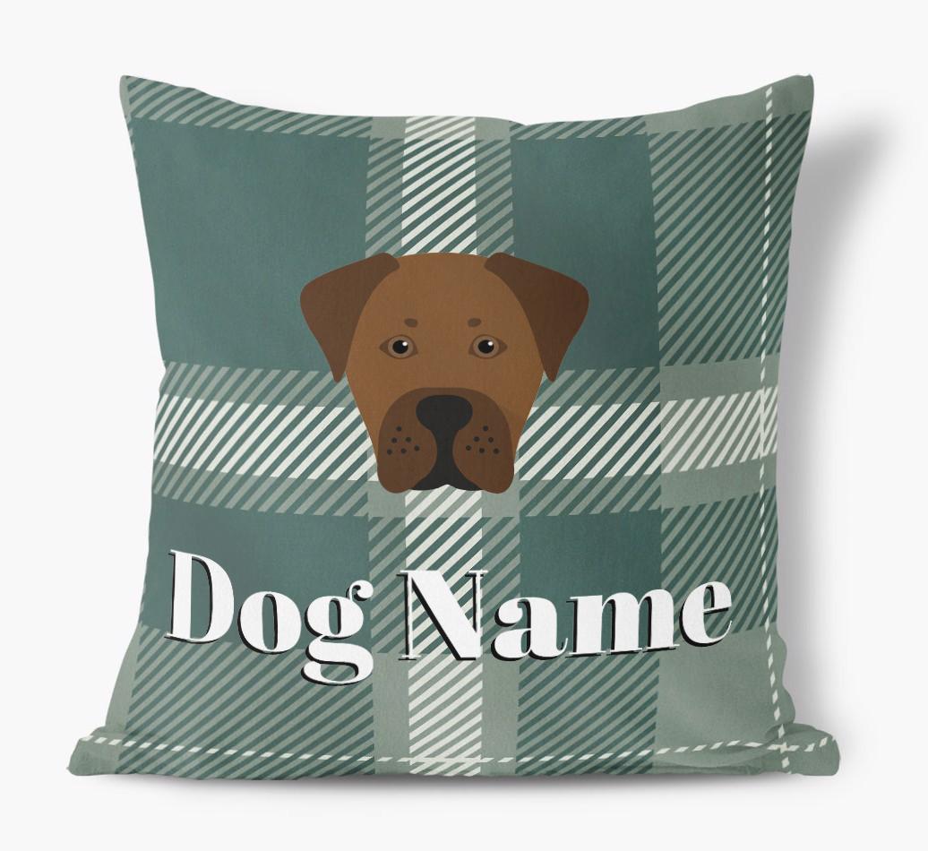 Tartan Pattern: Personalized {breedFullName} Soft Touch Pillow