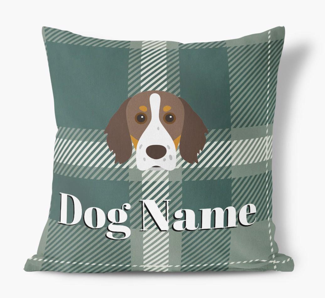 Tartan Pattern: Personalized {breedFullName} Soft Touch Pillow