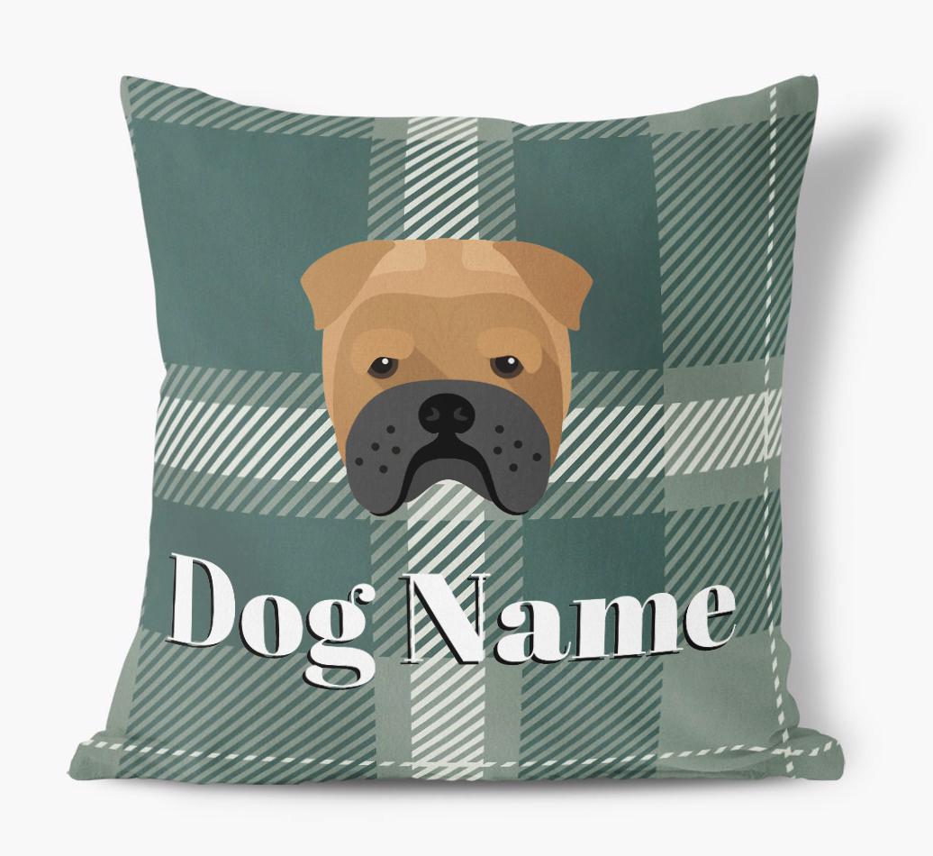 Tartan Pattern: Personalized {breedFullName} Soft Touch Pillow