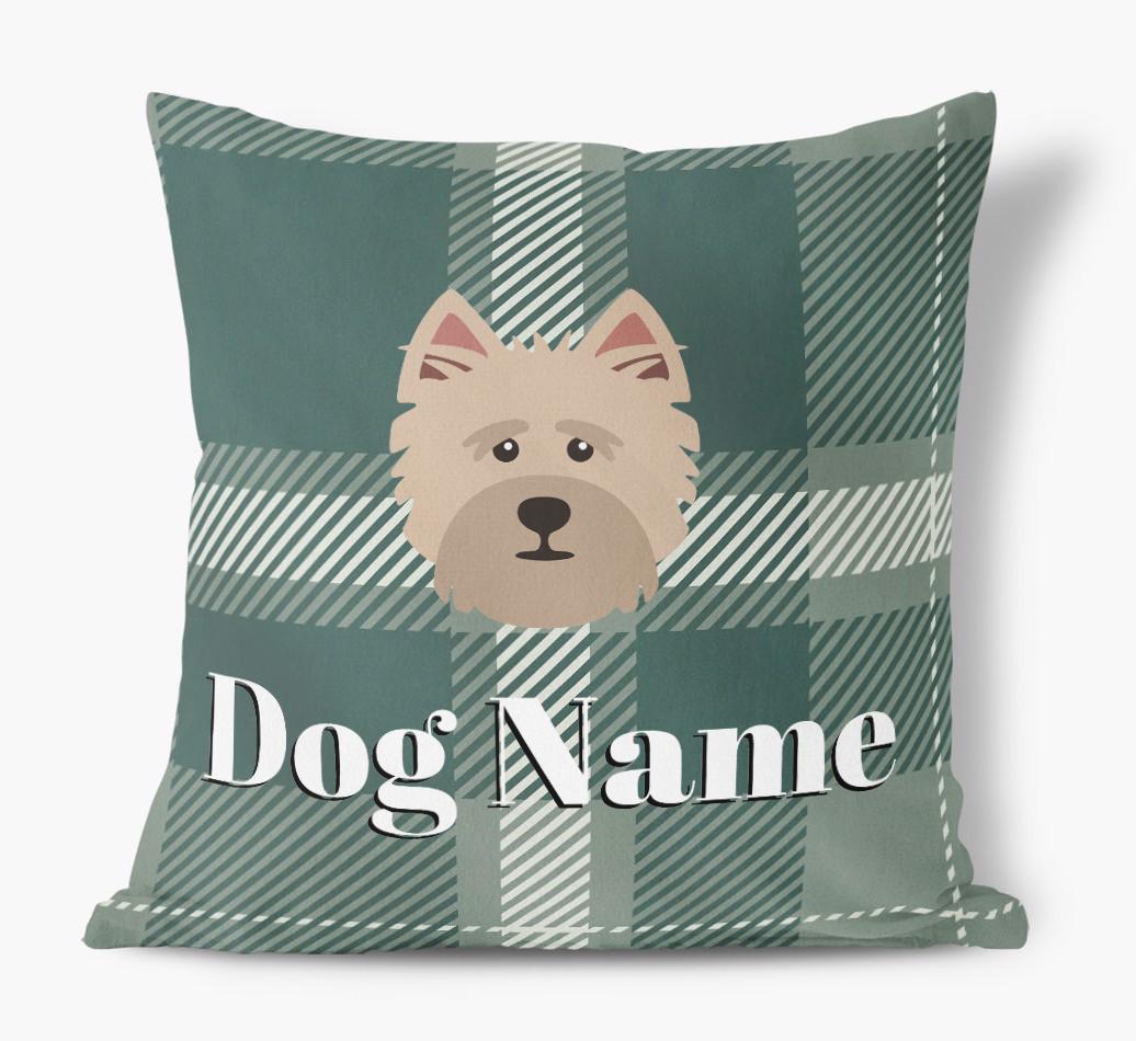 Tartan Pattern: Personalized {breedFullName} Soft Touch Pillow