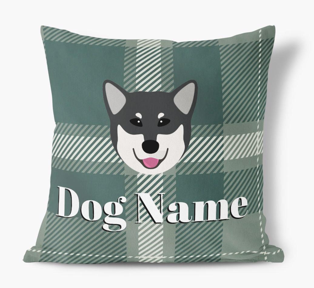 Tartan Pattern: Personalized {breedFullName} Soft Touch Pillow