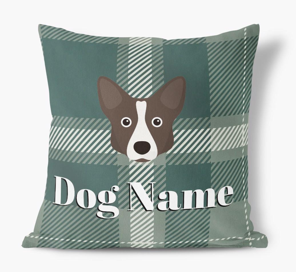 Tartan Pattern: Personalized {breedFullName} Soft Touch Pillow