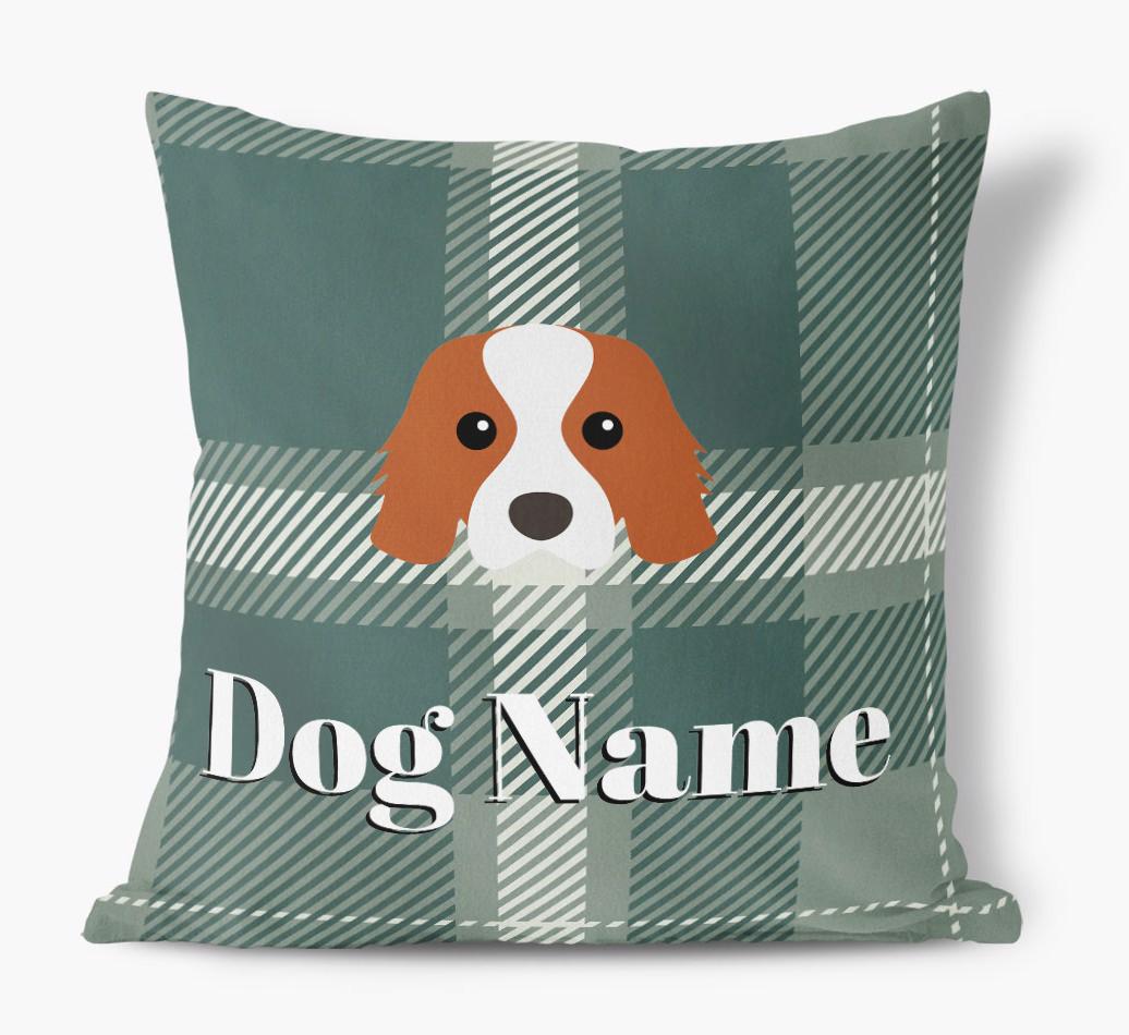 Tartan Pattern: Personalized {breedFullName} Soft Touch Pillow