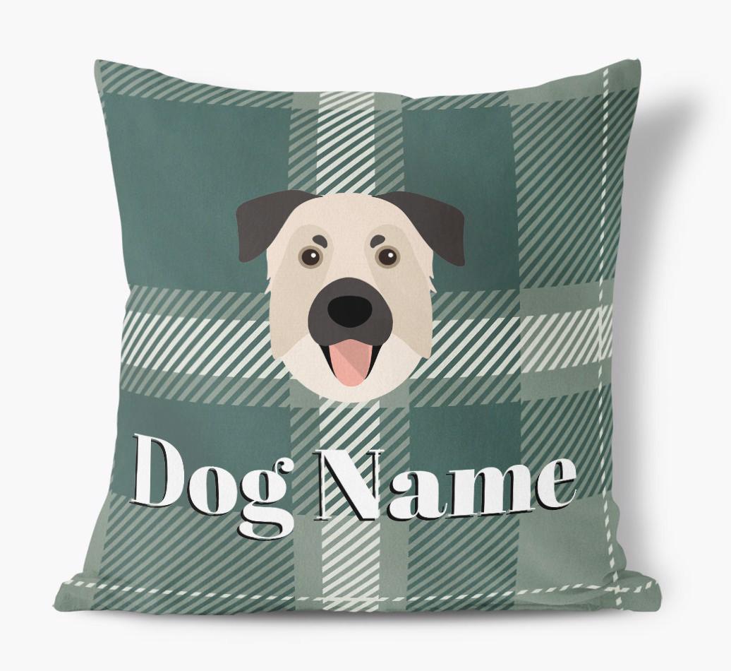 Tartan Pattern: Personalized {breedFullName} Soft Touch Pillow
