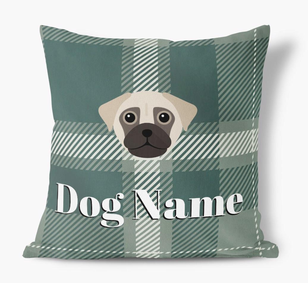Tartan Pattern: Personalized {breedFullName} Soft Touch Pillow