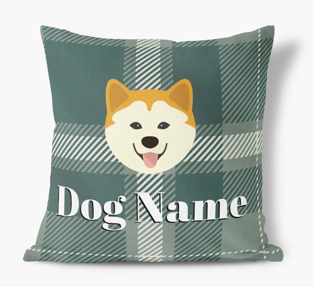 Tartan Pattern: Personalized {breedFullName} Soft Touch Pillow