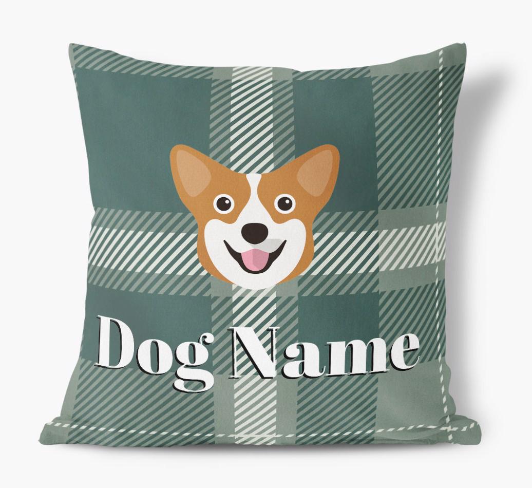 Tartan Pattern: Personalized {breedFullName} Soft Touch Pillow