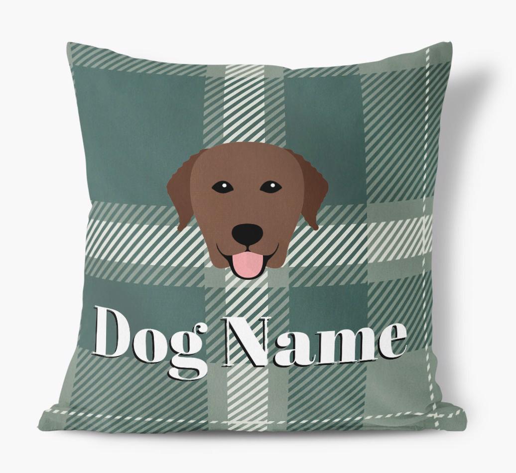 Tartan Pattern: Personalized {breedFullName} Soft Touch Pillow