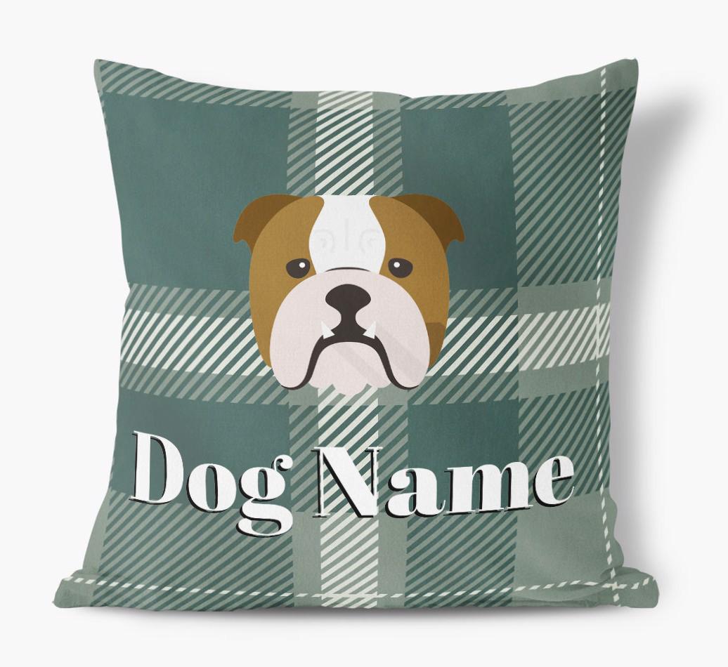 Tartan Pattern: Personalized {breedFullName} Soft Touch Pillow