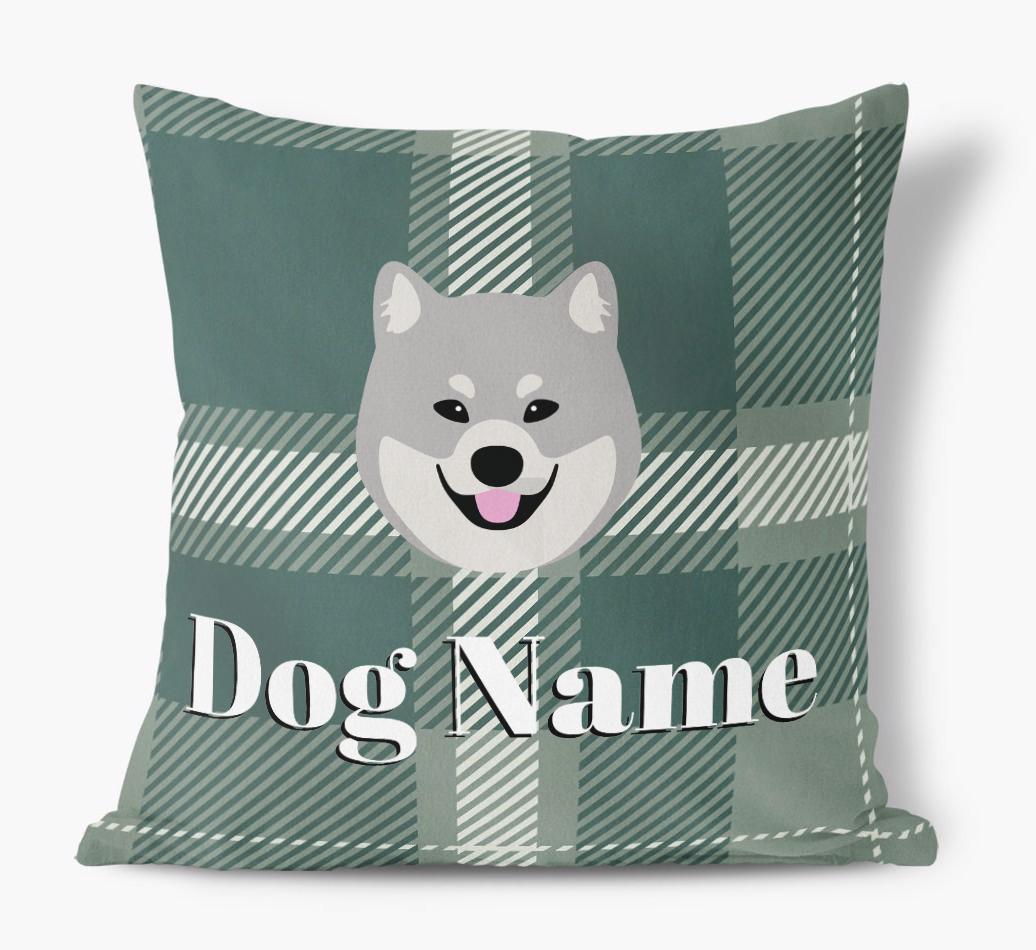 Tartan Pattern: Personalized {breedFullName} Soft Touch Pillow