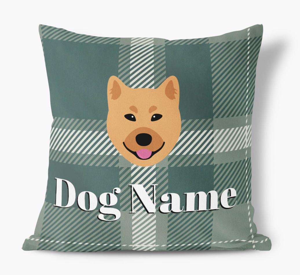 Tartan Pattern: Personalized {breedFullName} Soft Touch Pillow