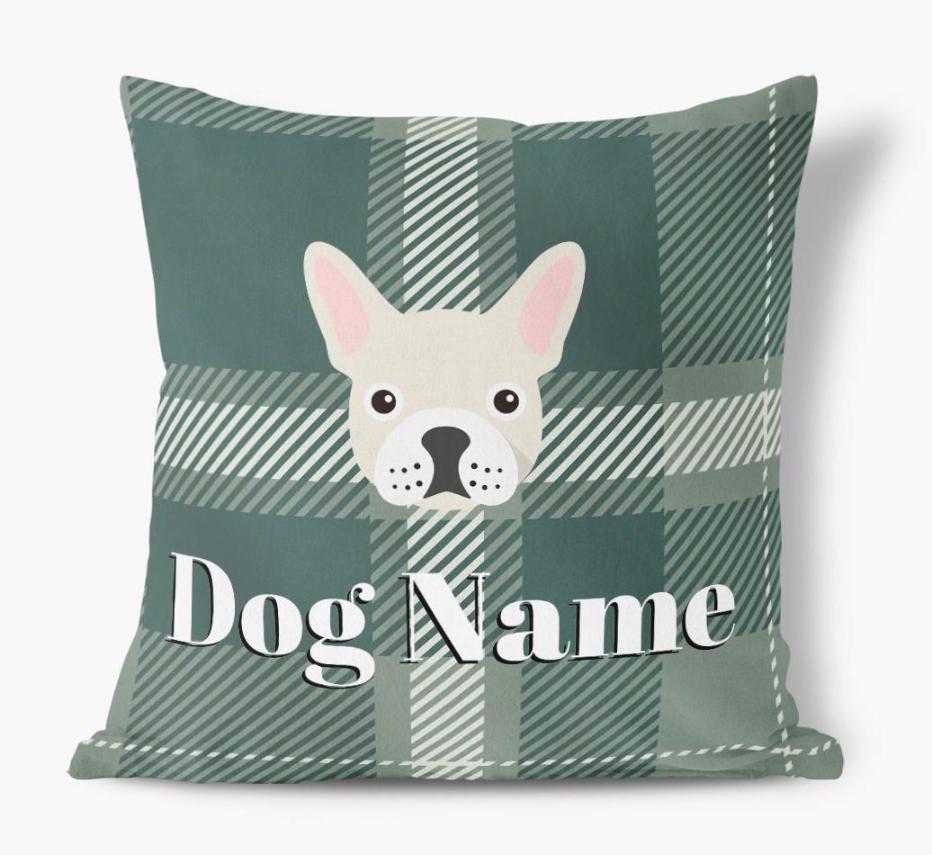 Tartan Pattern: Personalised {breedFullName} Soft Touch Cushion