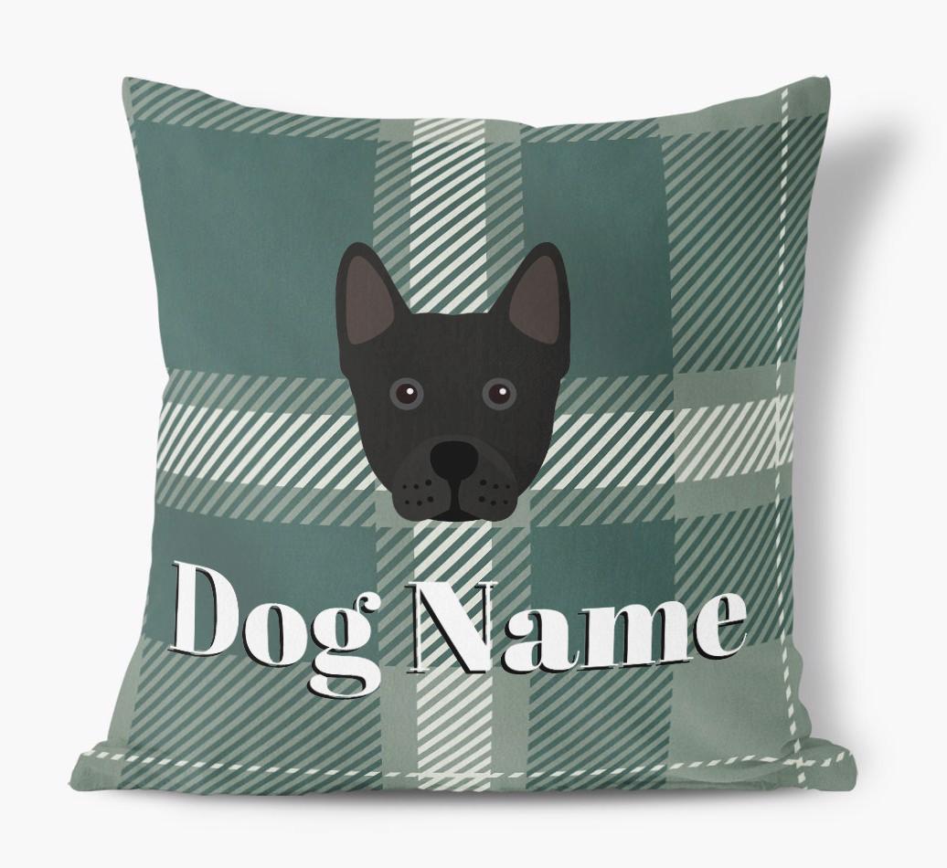 Tartan Pattern: Personalized {breedFullName} Soft Touch Pillow