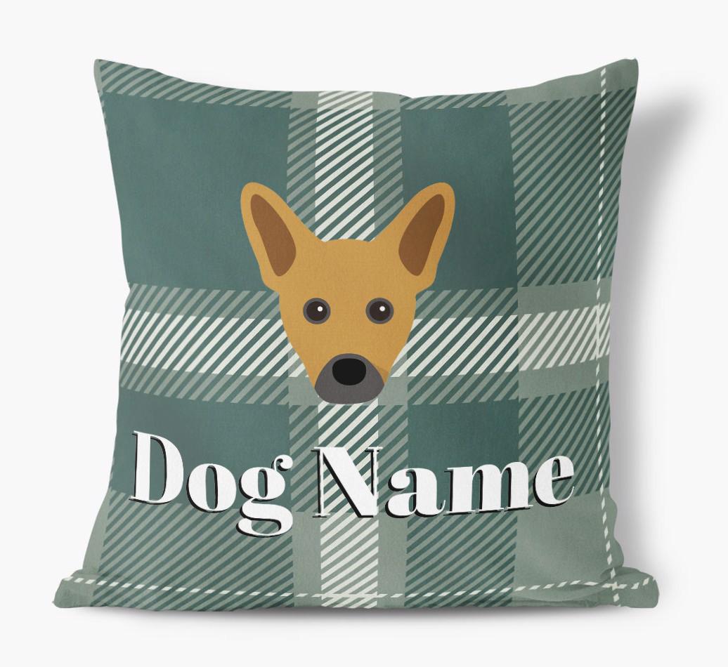 Tartan Pattern: Personalized {breedFullName} Soft Touch Pillow