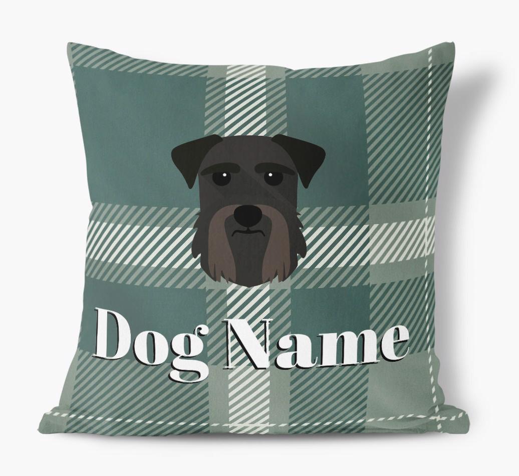 Tartan Pattern: Personalized {breedFullName} Soft Touch Pillow