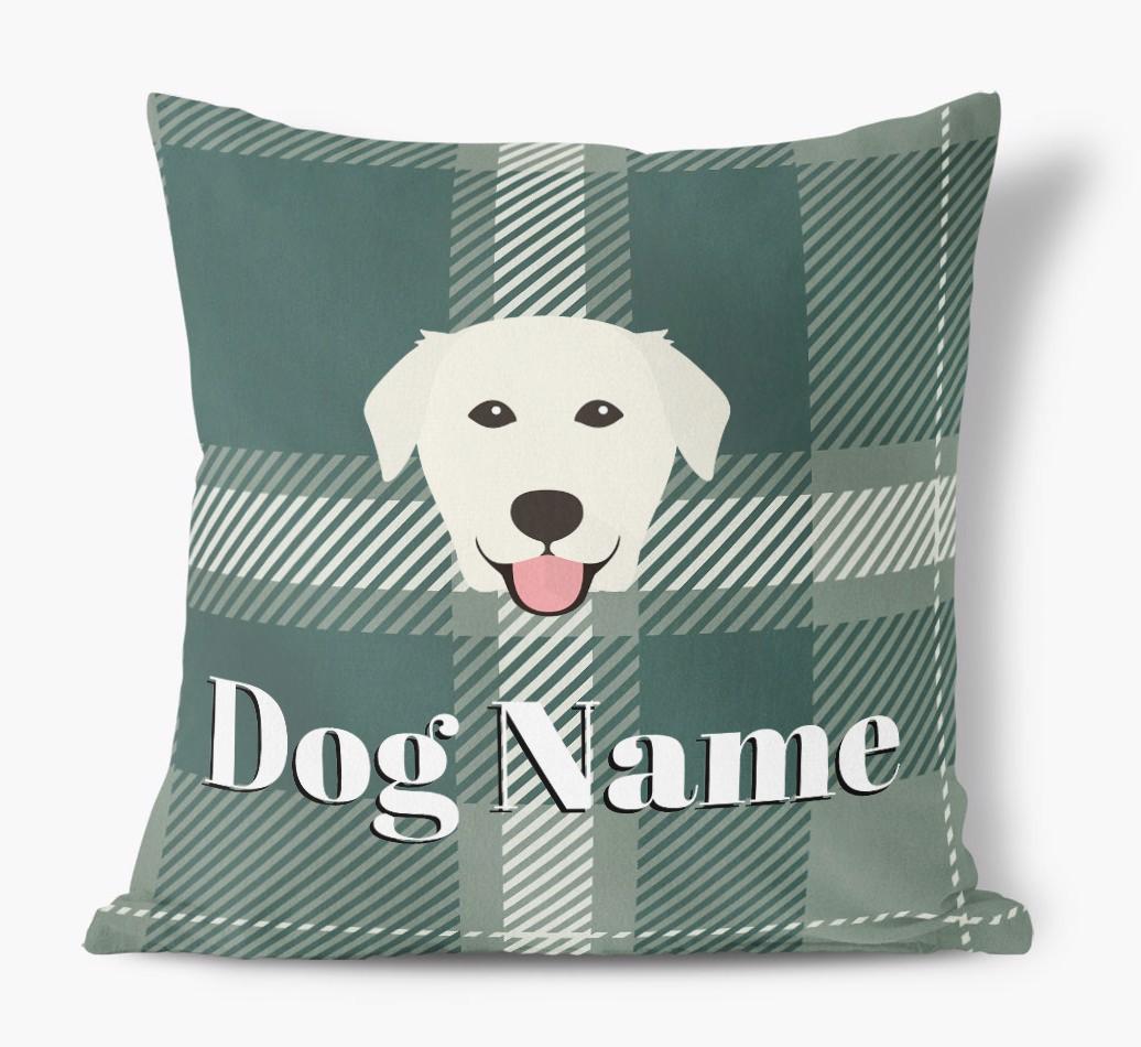 Tartan Pattern: Personalized {breedFullName} Soft Touch Pillow