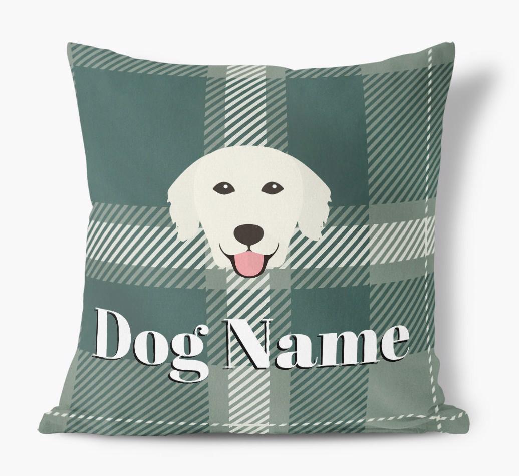 Tartan Pattern: Personalized {breedFullName} Soft Touch Pillow
