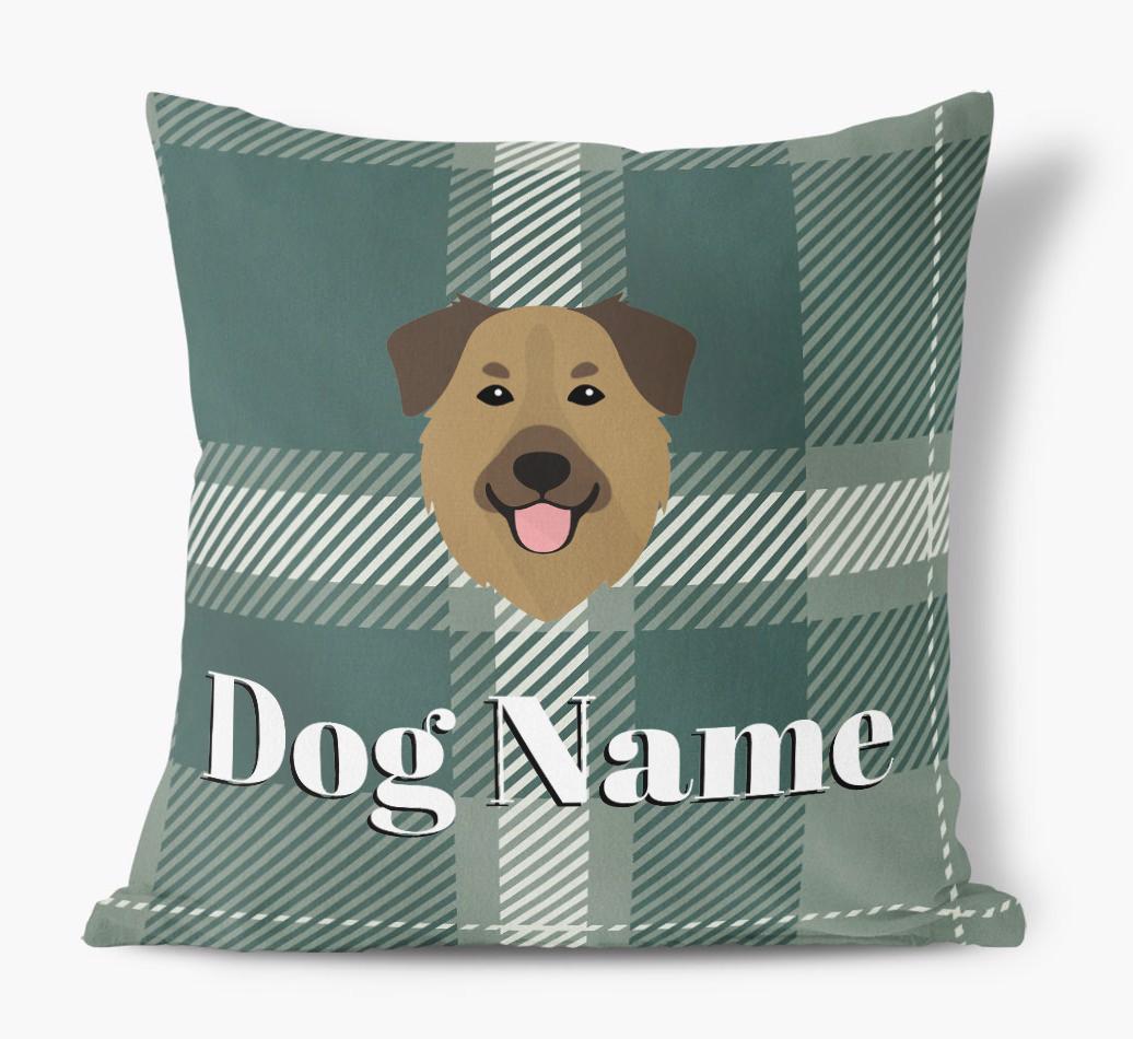 Tartan Pattern: Personalized {breedFullName} Soft Touch Pillow