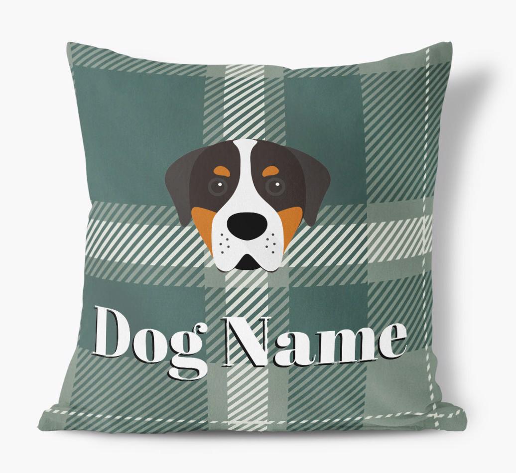 Tartan Pattern: Personalized {breedFullName} Soft Touch Pillow