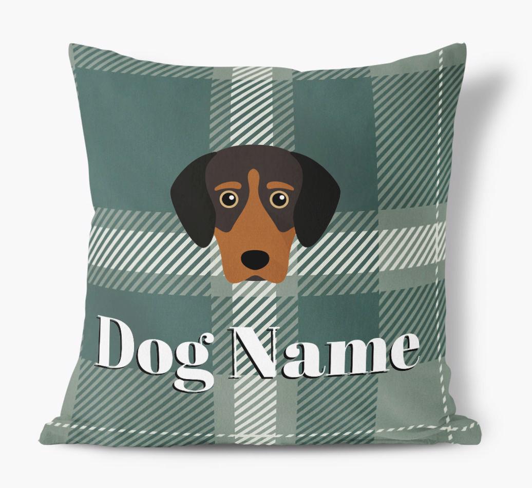 Tartan Pattern: Personalized {breedFullName} Soft Touch Pillow