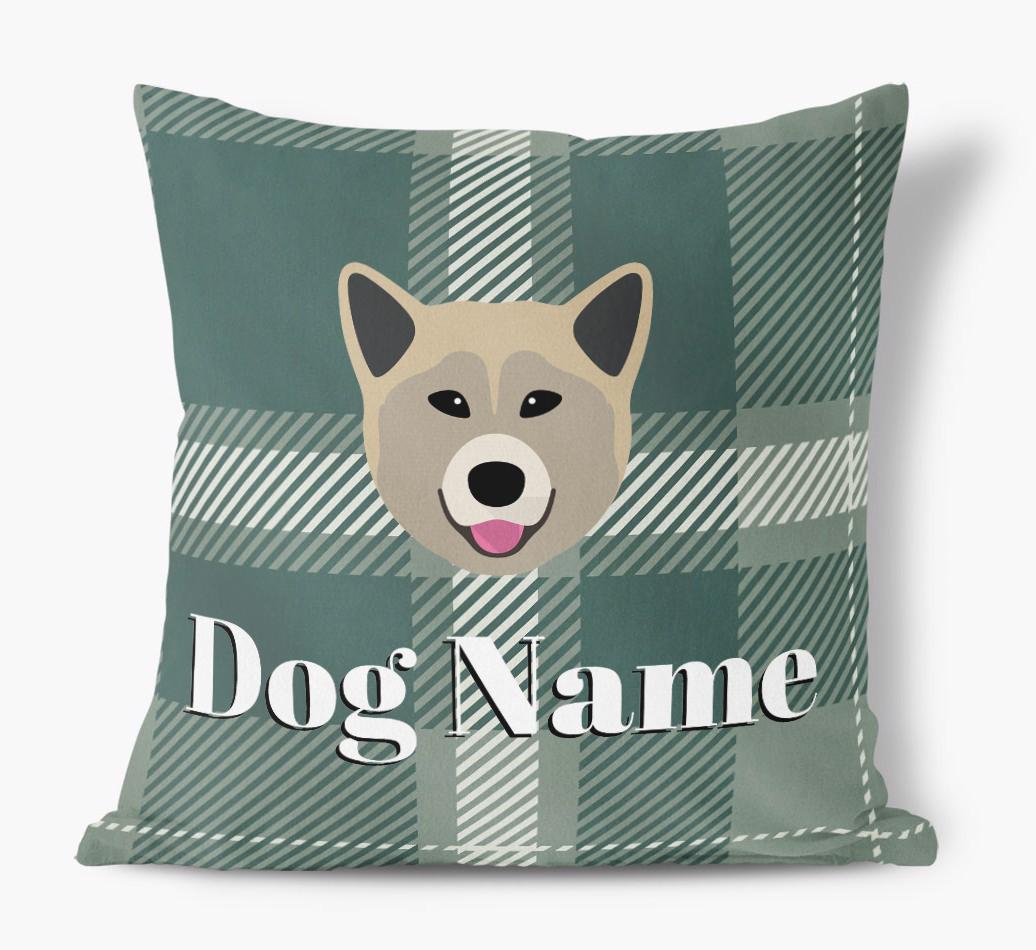 Tartan Pattern: Personalized {breedFullName} Soft Touch Pillow