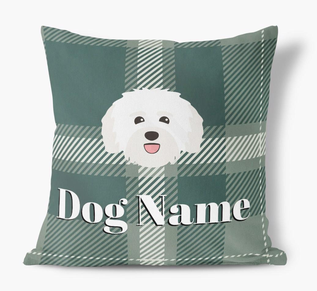 Tartan Pattern: Personalized {breedFullName} Soft Touch Pillow
