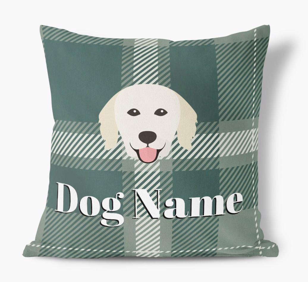 Tartan Pattern: Personalized {breedFullName} Soft Touch Pillow