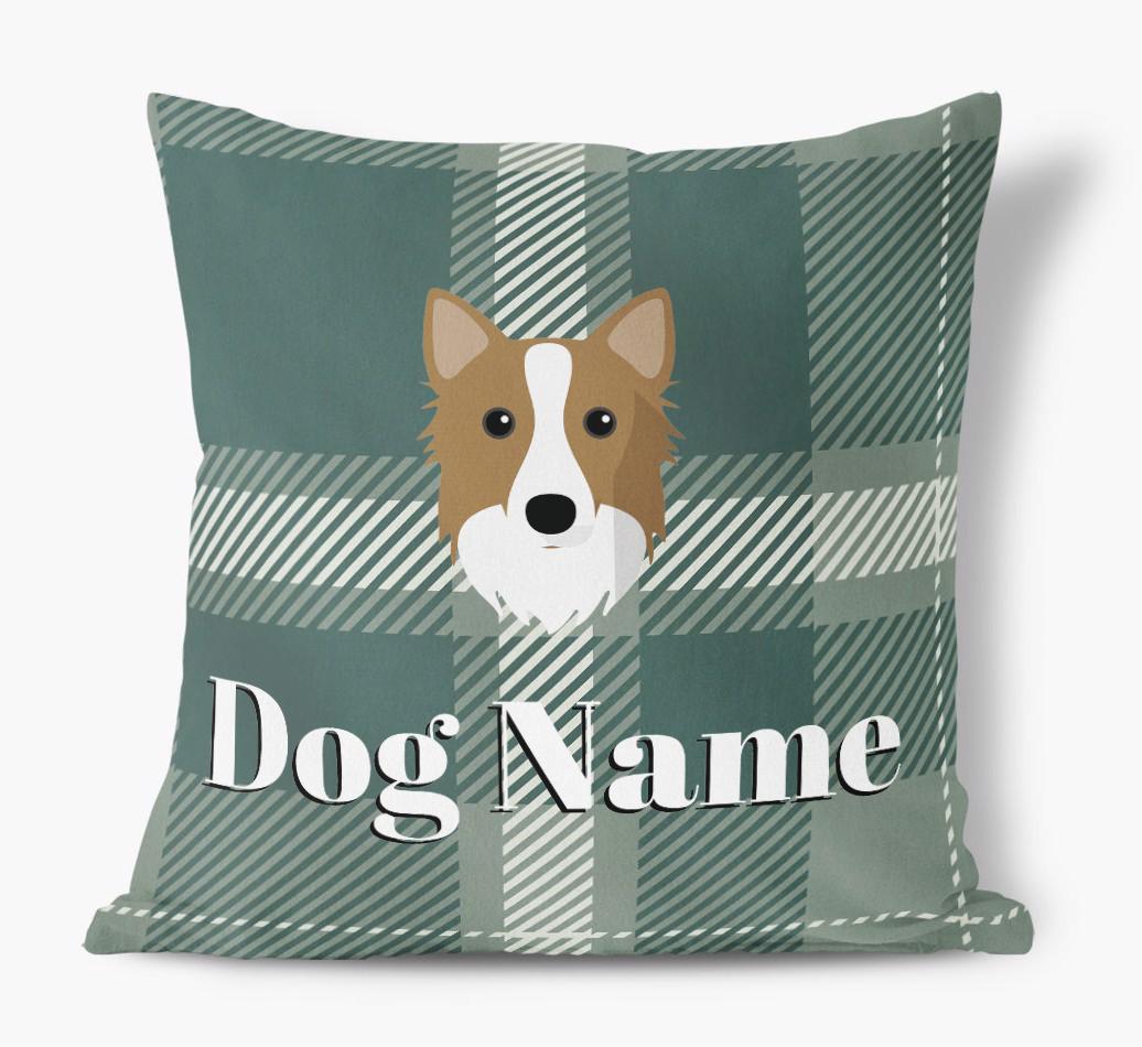 Tartan Pattern: Personalized {breedFullName} Soft Touch Pillow