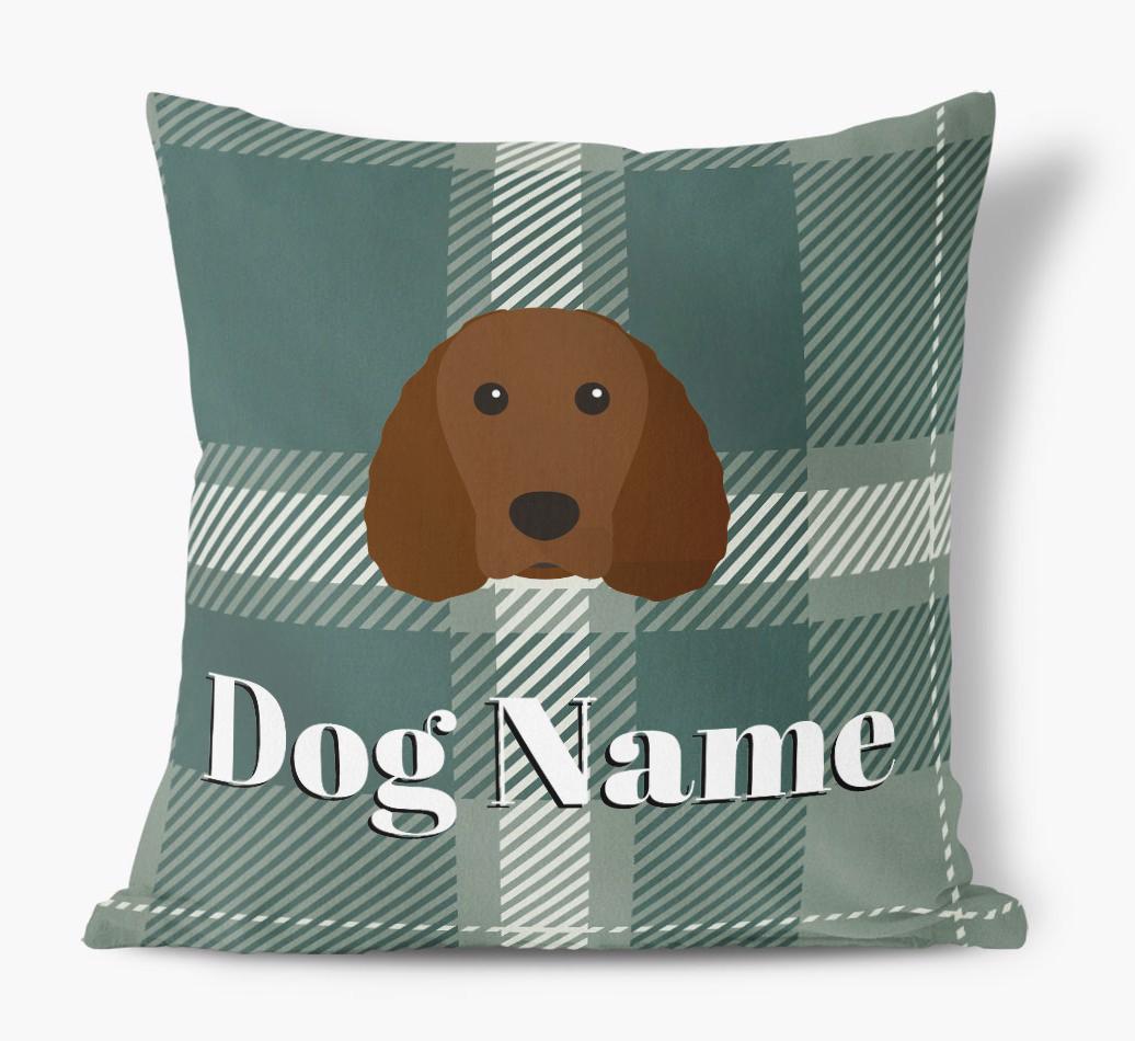 Tartan Pattern: Personalized {breedFullName} Soft Touch Pillow