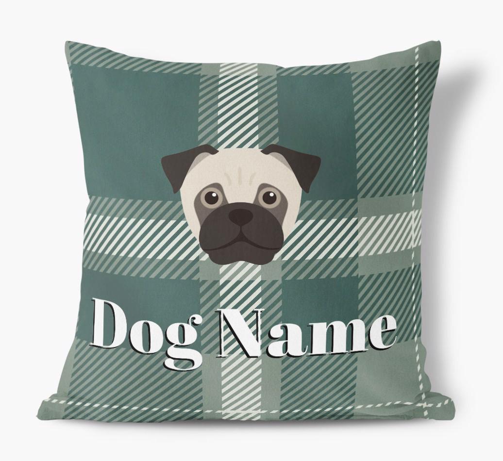 Tartan Pattern: Personalized {breedFullName} Soft Touch Pillow