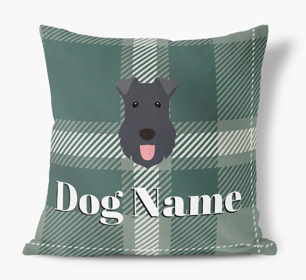 Tartan Pattern: Personalized {breedFullName} Soft Touch Pillow