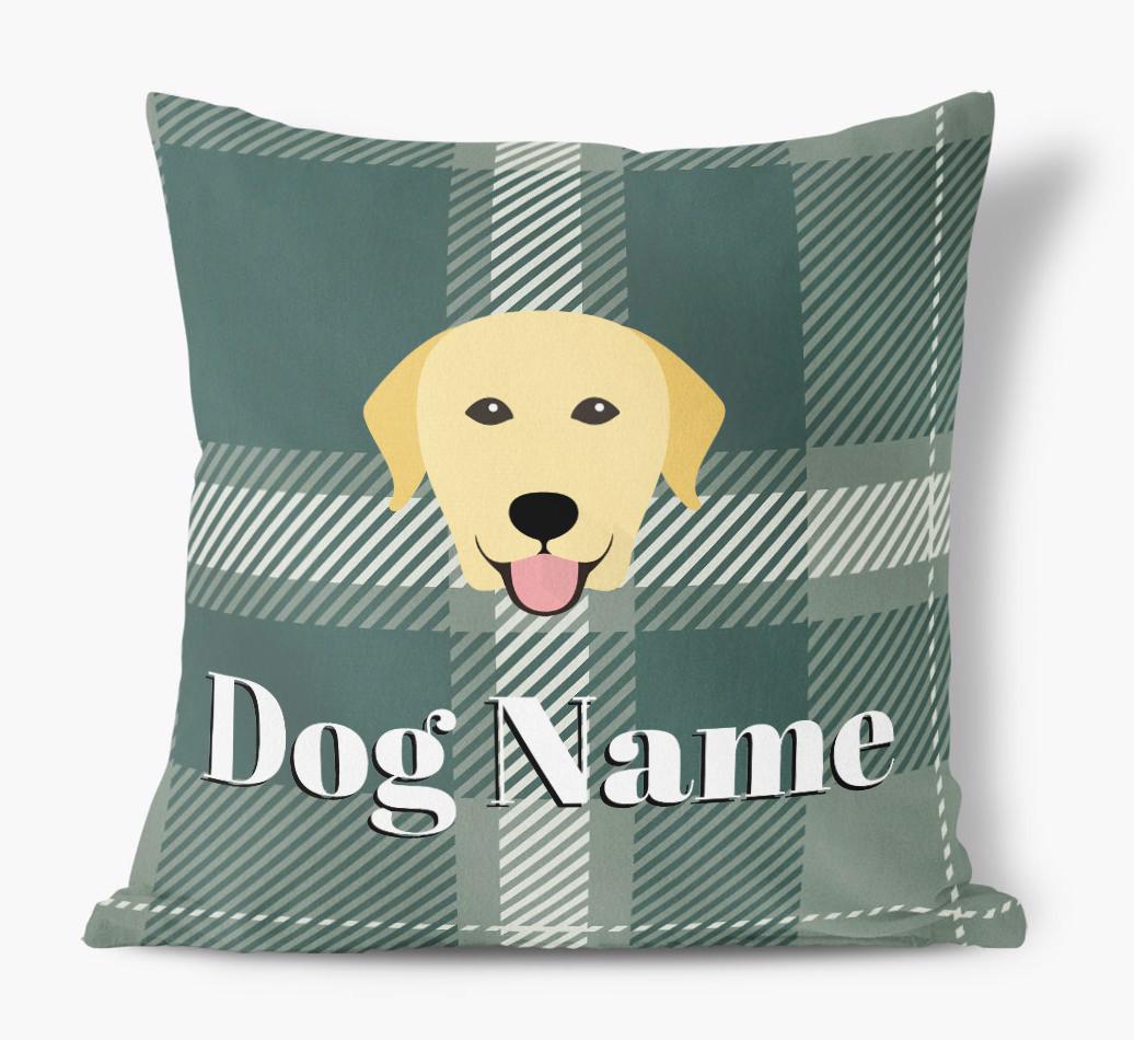 Tartan Pattern: Personalized {breedFullName} Soft Touch Pillow