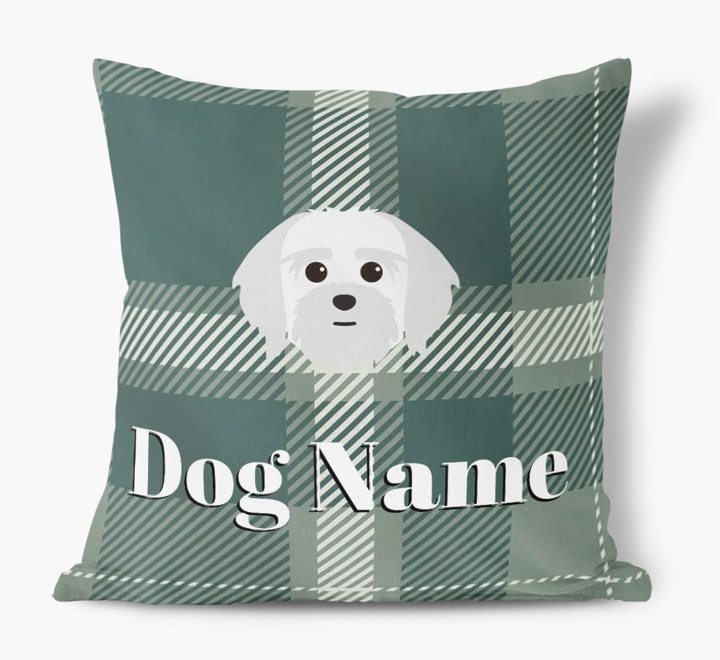 Tartan Pattern: Personalized {breedFullName} Soft Touch Pillow
