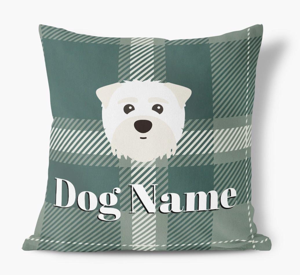 Tartan Pattern: Personalized {breedFullName} Soft Touch Pillow