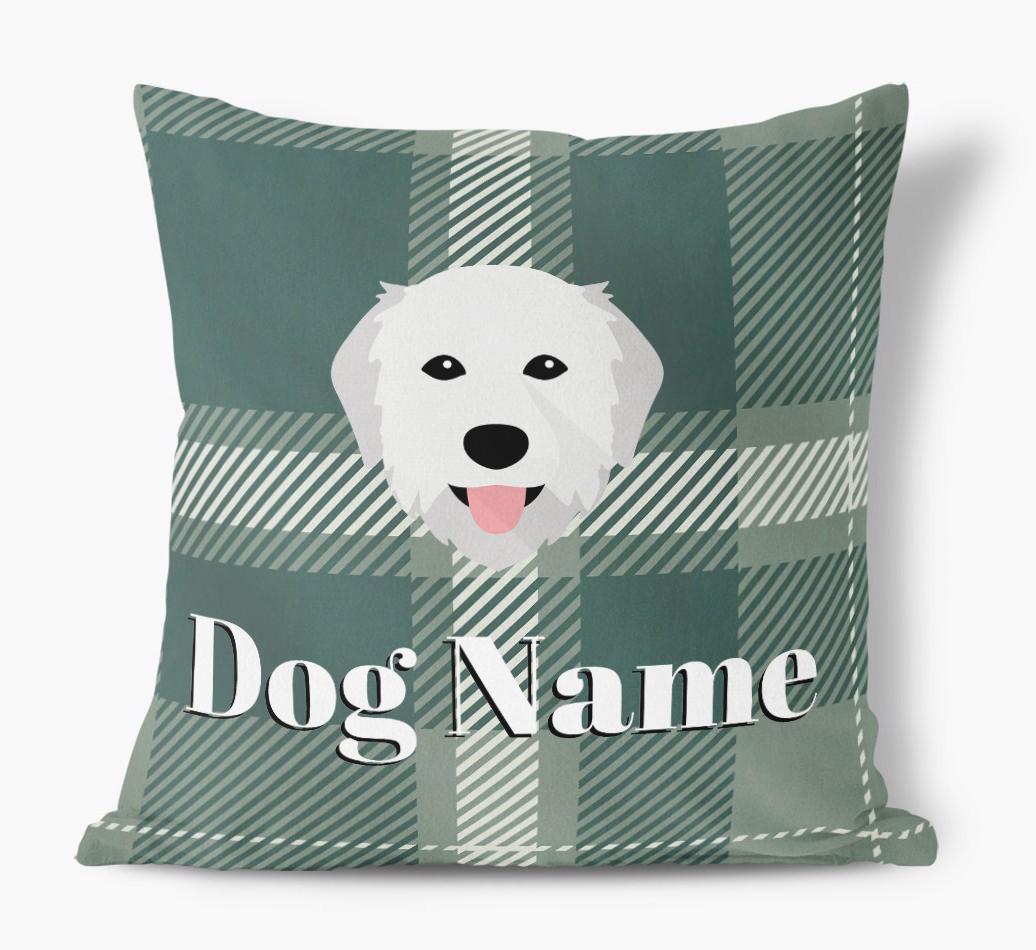 Tartan Pattern: Personalized {breedFullName} Soft Touch Pillow