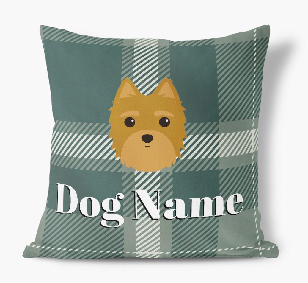 Tartan Pattern: Personalized {breedFullName} Soft Touch Pillow