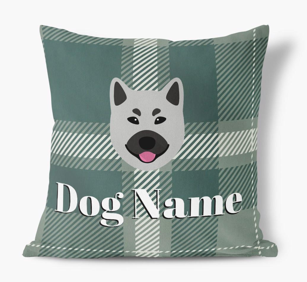 Tartan Pattern: Personalized {breedFullName} Soft Touch Pillow