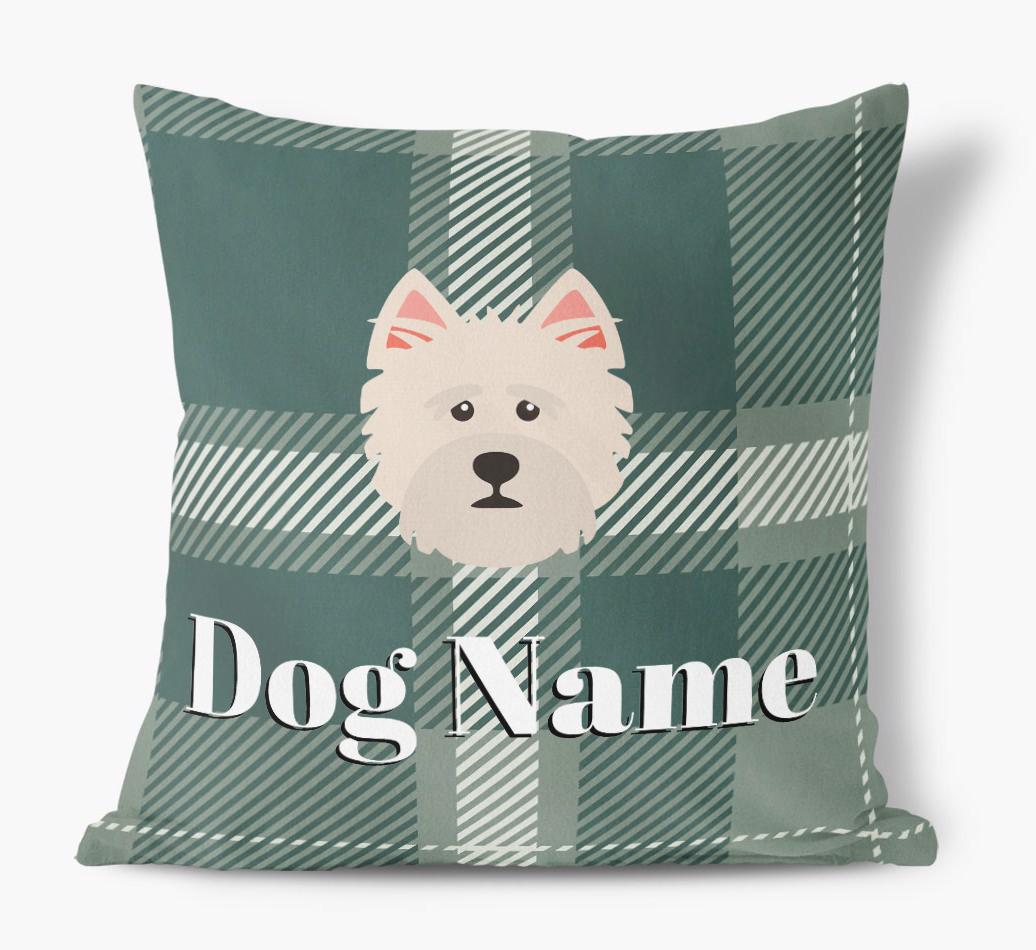 Tartan Pattern: Personalized {breedFullName} Soft Touch Pillow