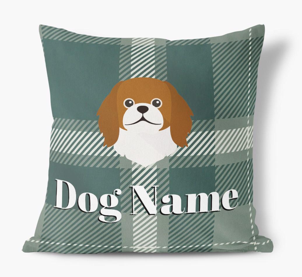 Tartan Pattern: Personalized {breedFullName} Soft Touch Pillow