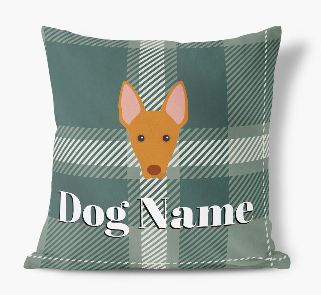 Tartan Pattern: Personalised {breedFullName} Soft Touch Cushion