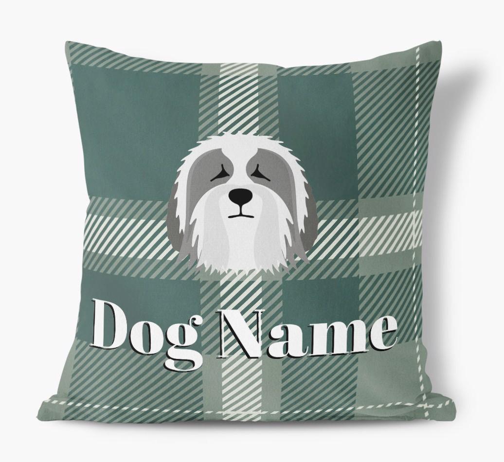Tartan Pattern: Personalized {breedFullName} Soft Touch Pillow