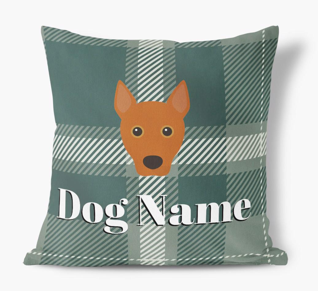 Tartan Pattern: Personalized {breedFullName} Soft Touch Pillow