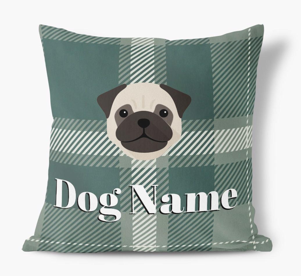 Tartan Pattern: Personalized {breedFullName} Soft Touch Pillow