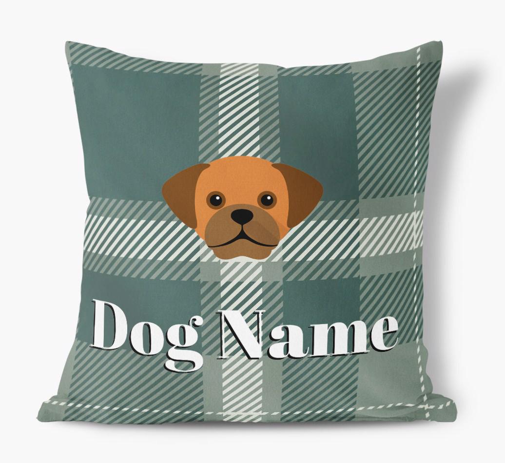 Tartan Pattern: Personalized {breedFullName} Soft Touch Pillow