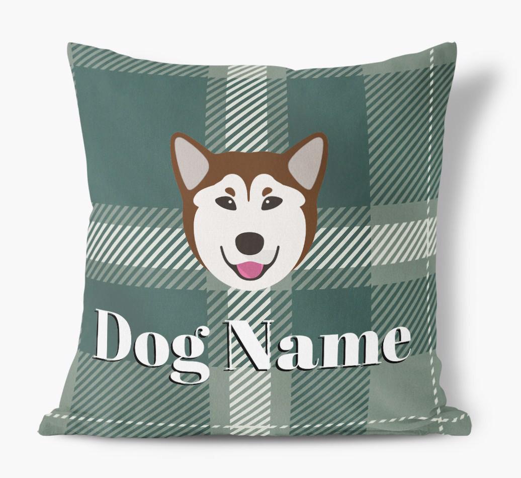 Tartan Pattern: Personalized {breedFullName} Soft Touch Pillow