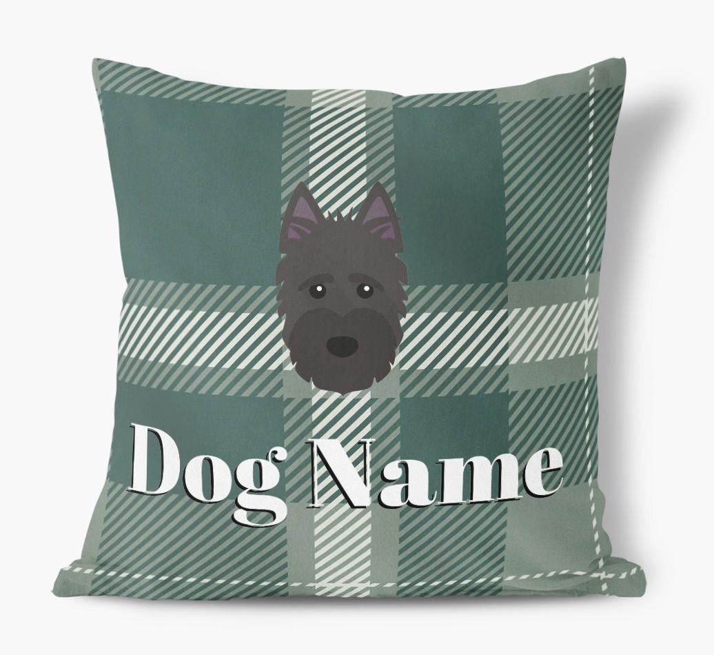 Tartan Pattern: Personalized {breedFullName} Soft Touch Pillow