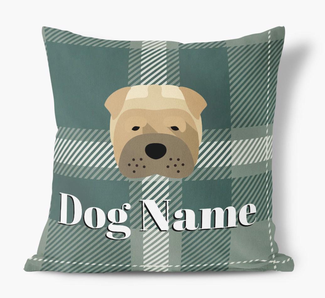 Tartan Pattern: Personalized {breedFullName} Soft Touch Pillow